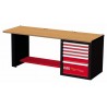 519 RC1- Banco de trabajo Racing con mesa madera 6 cajones