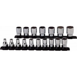 235 3/8" E/S17- Juego de 17 llaves de vaso hexagonales