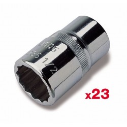 235 1/2" N/SE23- Juego de 23 llaves de boca poligonal