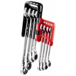 285 KA/DS8- Juego de 8 llaves combinadas con carraca reversible y anillo de seguridad