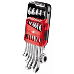 285 KA/DS12- Juego de 12 llaves combinadas con carraca reversible y anillo de seguridad