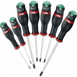 324 STX/S7- Juego de 7 destornilladores para tornillos TORX Tamper Resistant