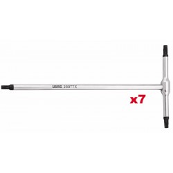 280 TTX/SE7- Juego de 7 llaves de T para tornillos TORX