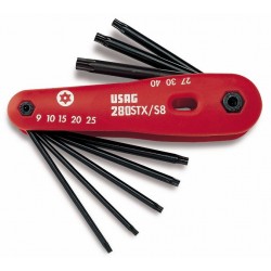 280 STX/S8- Juego de 8 llaves macho acodadas para tornillos TORX Tamper Resistant