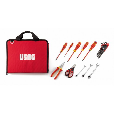007 FBE- Bolsa plegable de herramientas para electricista (19 pzas)