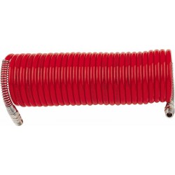 937 A- Tubo elástico espiral en RILSAN con empalmes 1/4" macho fijo y giratorio